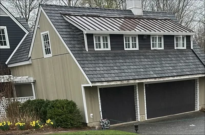 Roof inspection revealing shingle damage, New Jersey