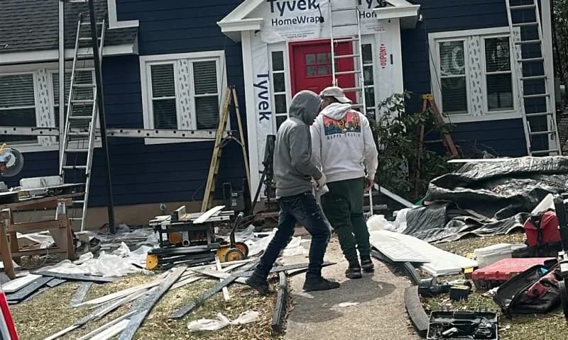 Roofing installation in progress, NJ